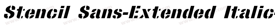 Stencil Sans-Extended Italic字体转换